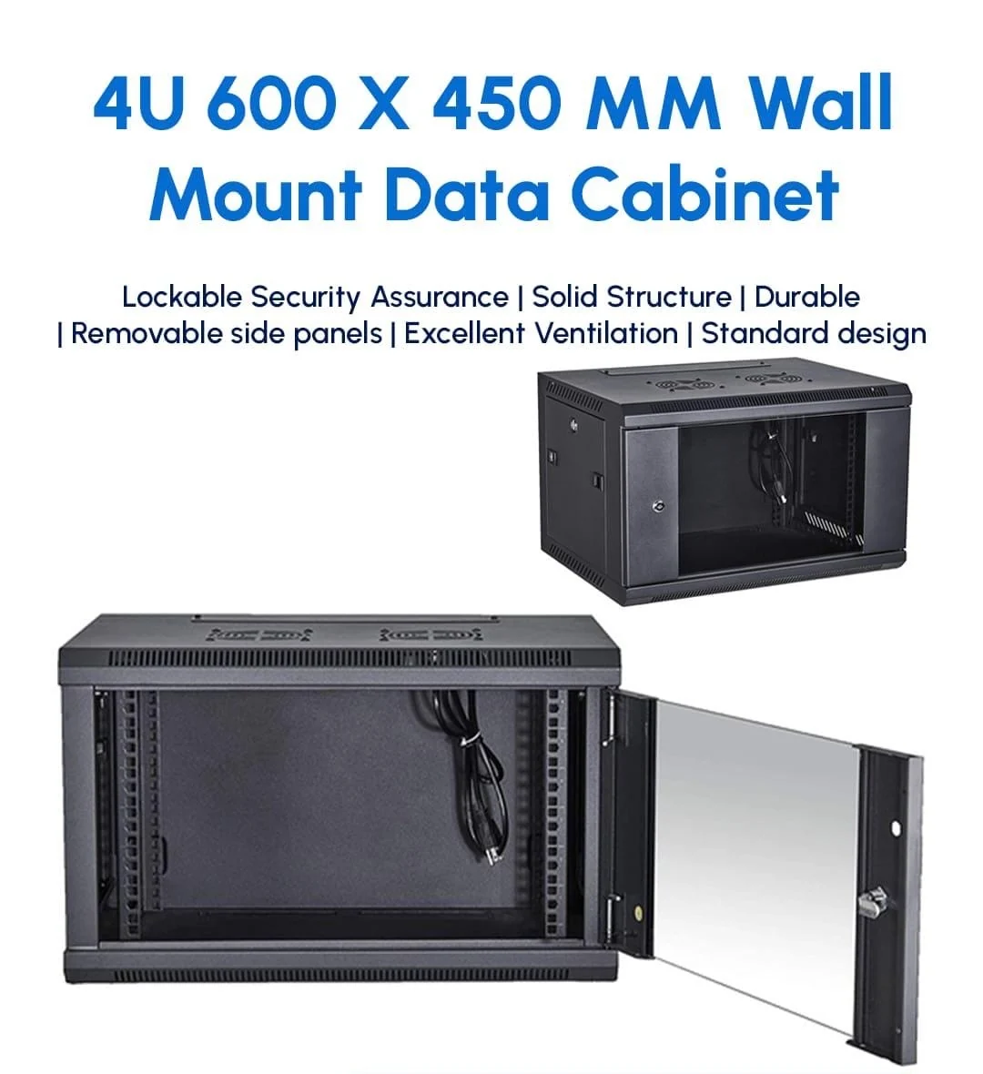 4U Wall-Mount Data Cabinet 600 × 450mm