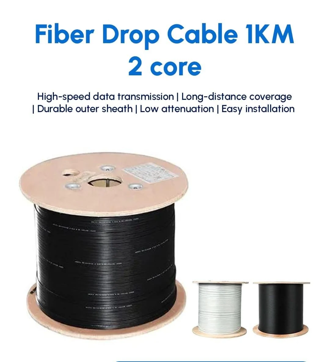 Two-Core Fibre Drop Cable 1km