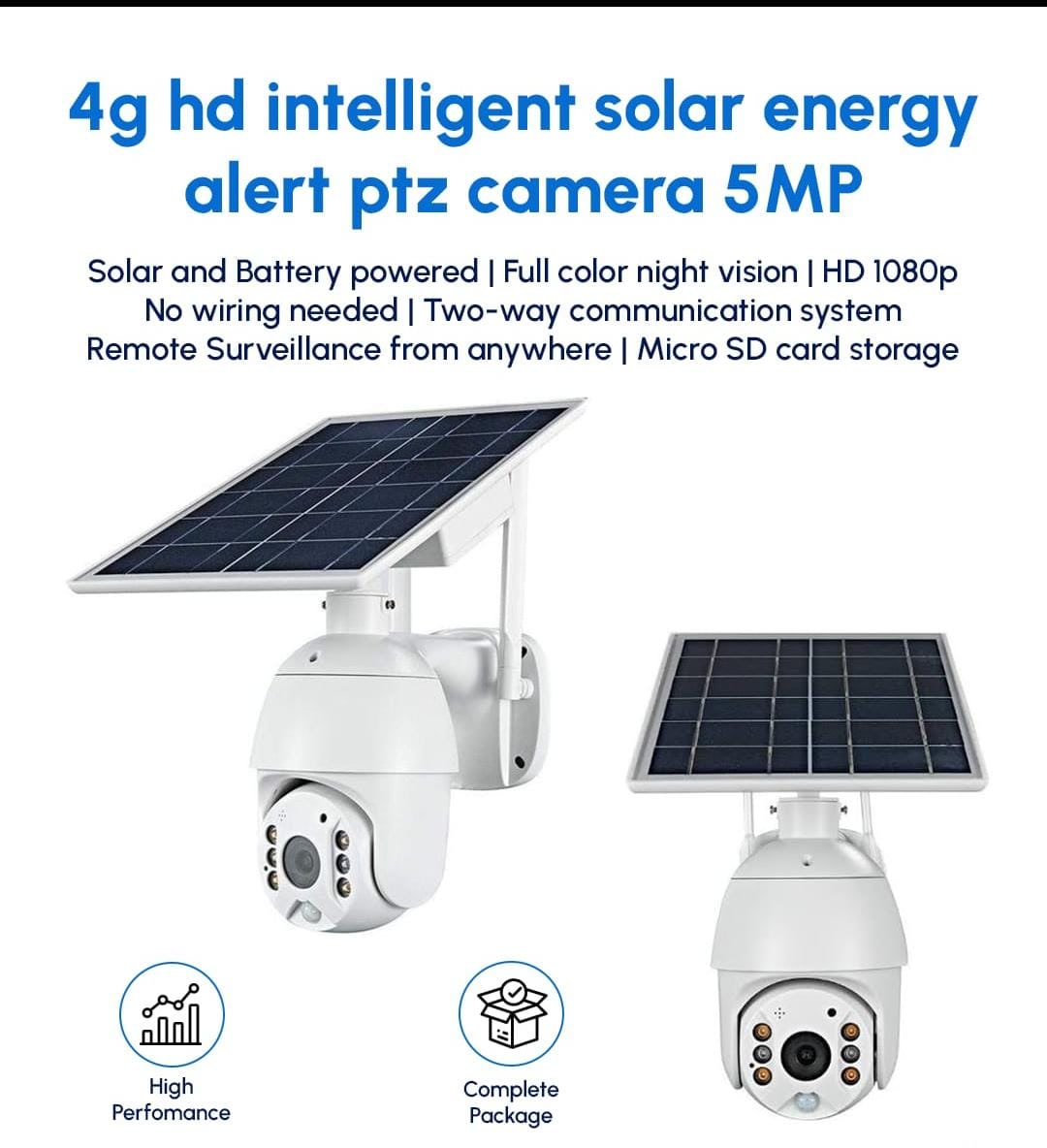 4G 5MP Solar PTZ Security Camera