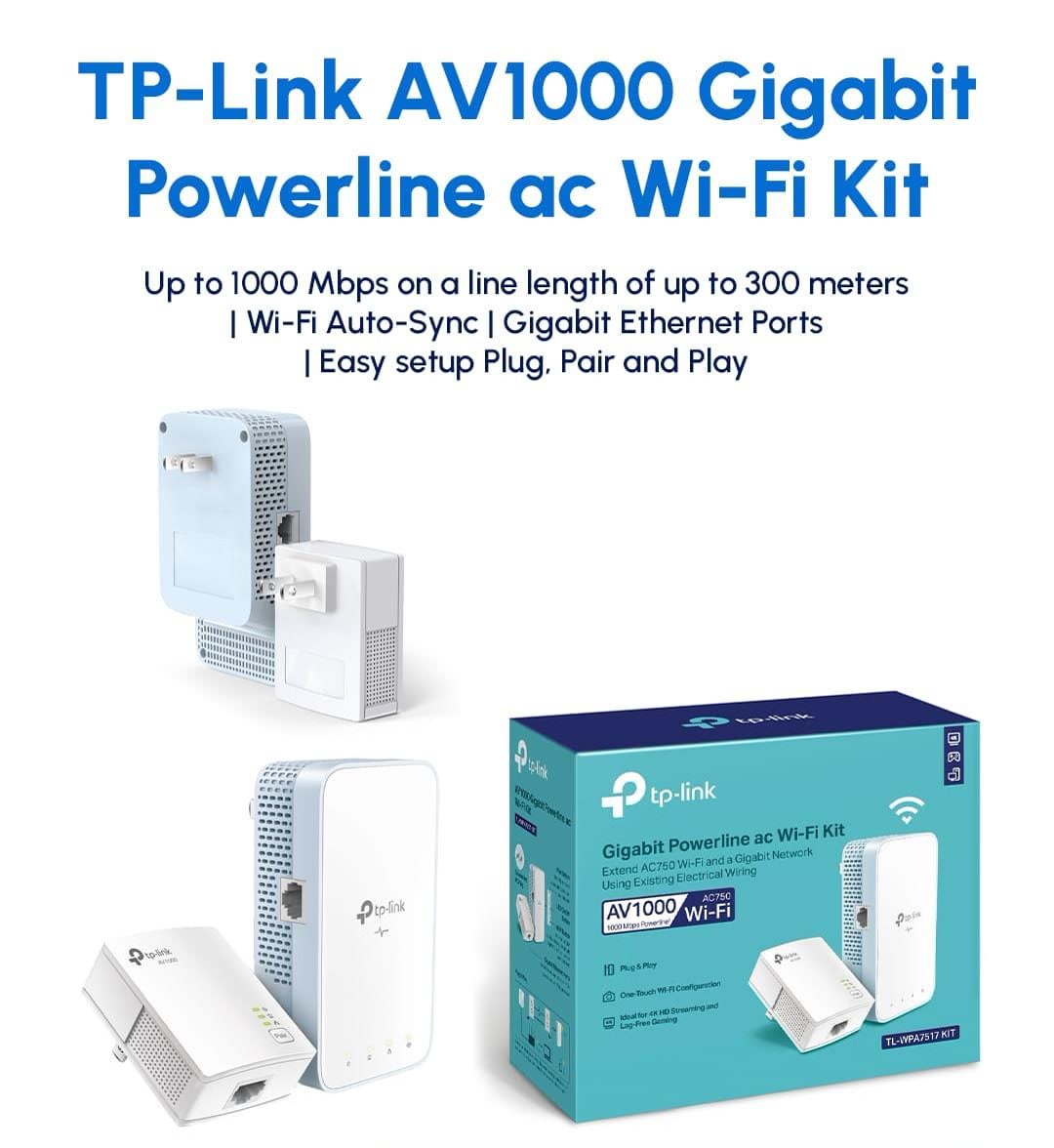 TP-Link AV1000 Gigabit Powerline Wi-Fi Kit